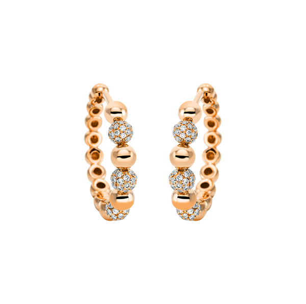 Brogle Classic diamond hoop earrings Brogle Classic diamond hoop earrings