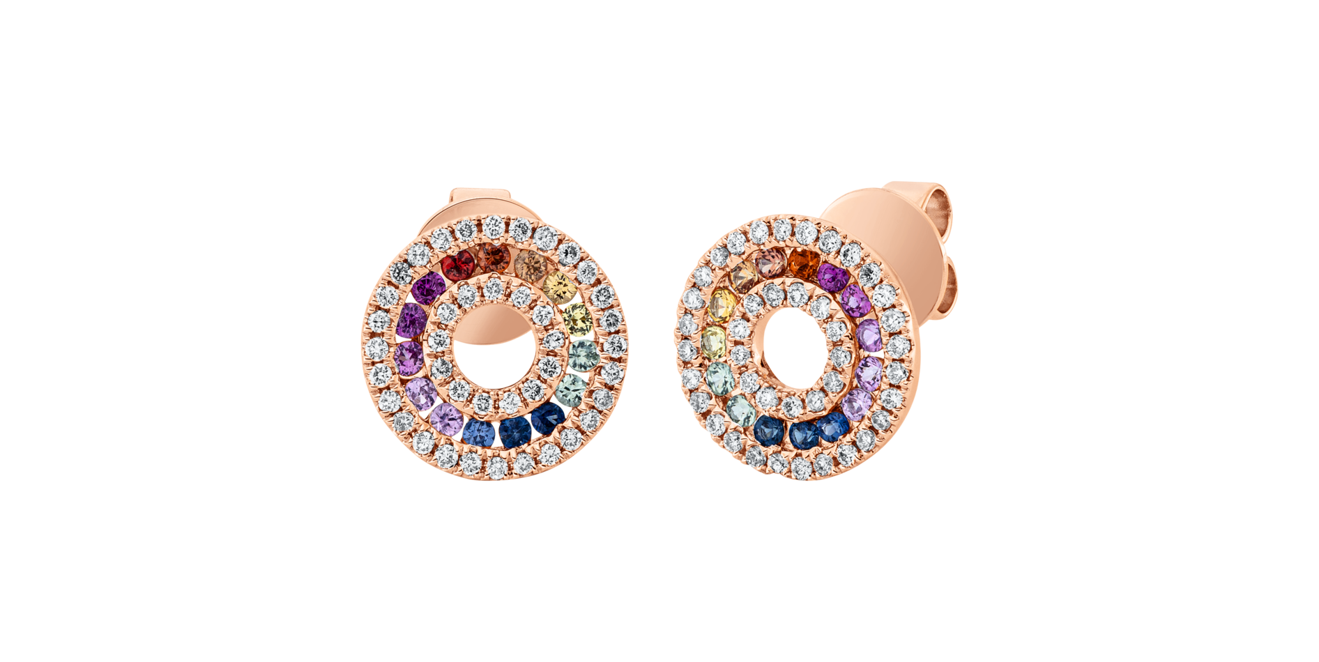 Brogle Classic Saphirohrstecker Rainbow Brogle Classic Saphirohrstecker Rainbow