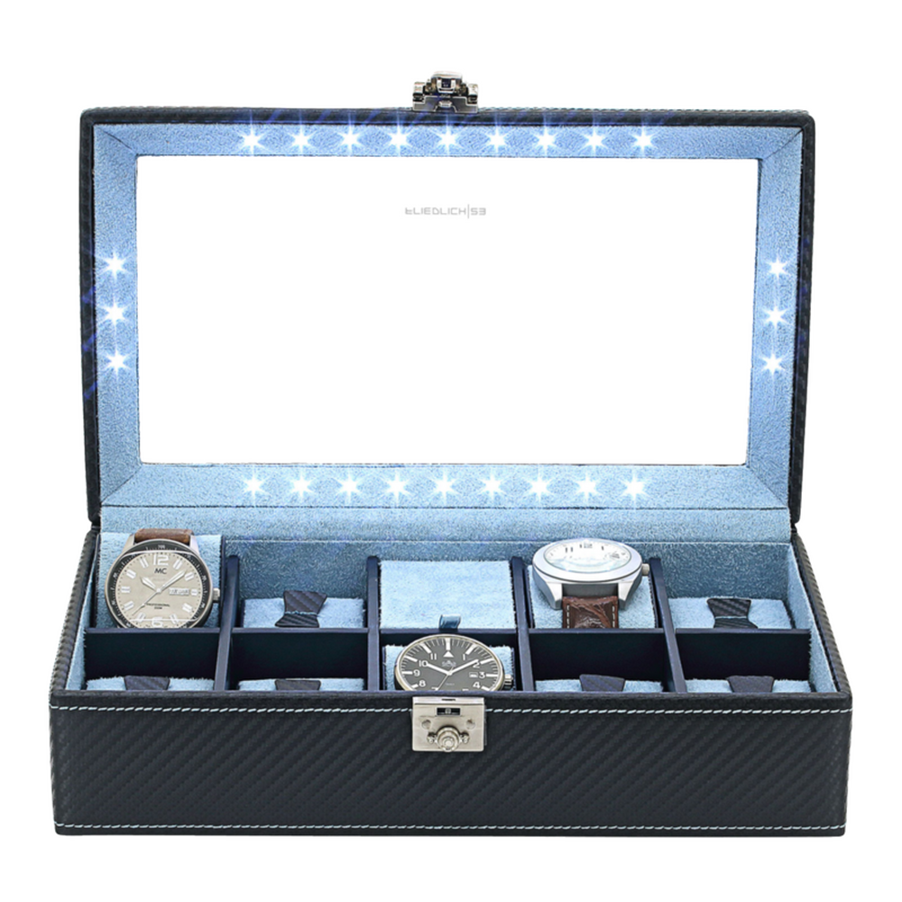 Friedrich Watch Case Carbon M - Dark Blue