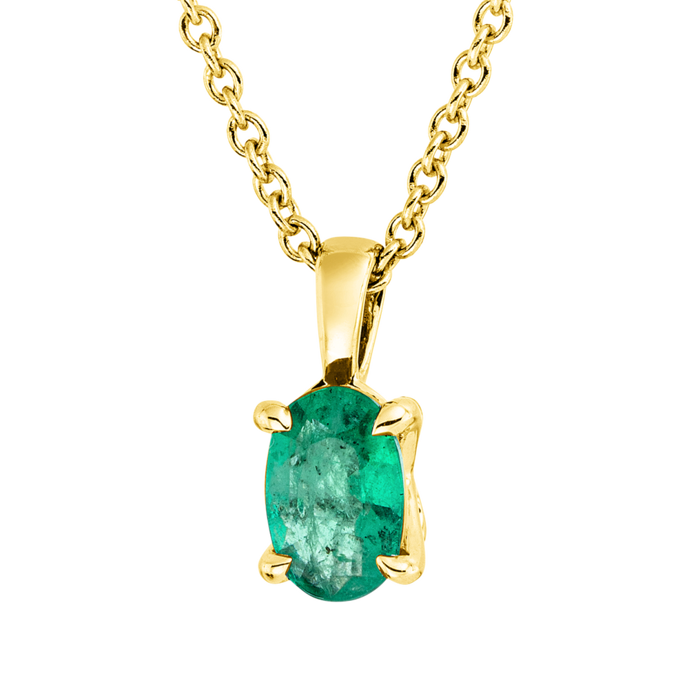 Brogle Classic necklace with emerald pendant
