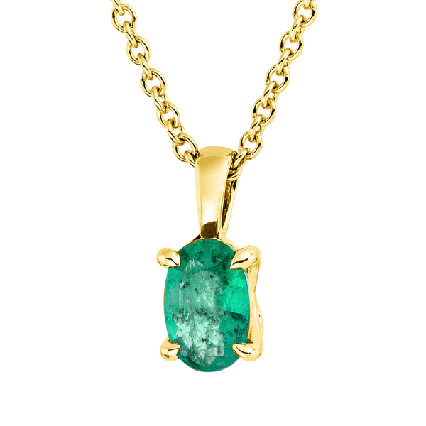 Brogle Classic necklace with emerald pendant