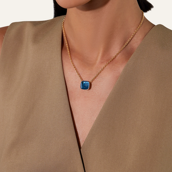  0016 PCB601D O6000 000TL 100 Pomellato pendant maxi with chain nudo rose gold 18kt white gold 18kt blue london topaz2 af40d511cb31f2a4c