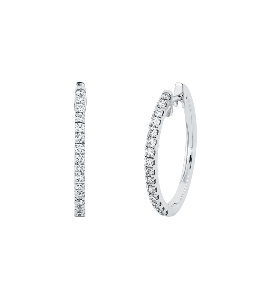 Brogle Classic diamond hoop earrings Brogle Classic diamond hoop earrings