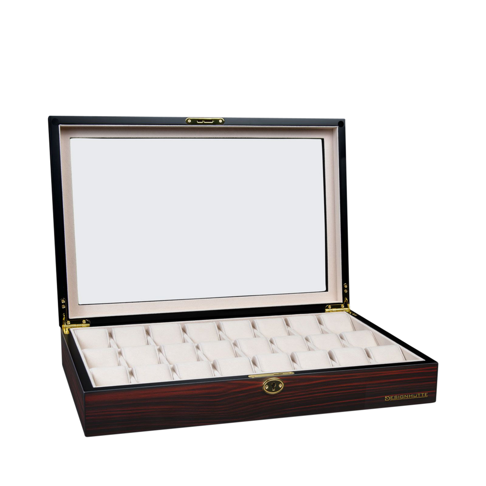 Designhütte Uhrenbox Auckland 24 - Ebony