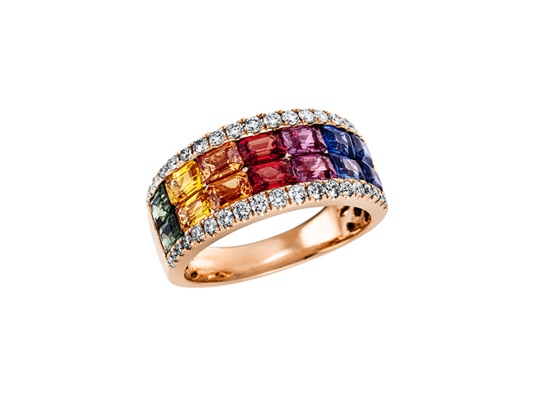 Brogle Selection Rainbow sapphire ring