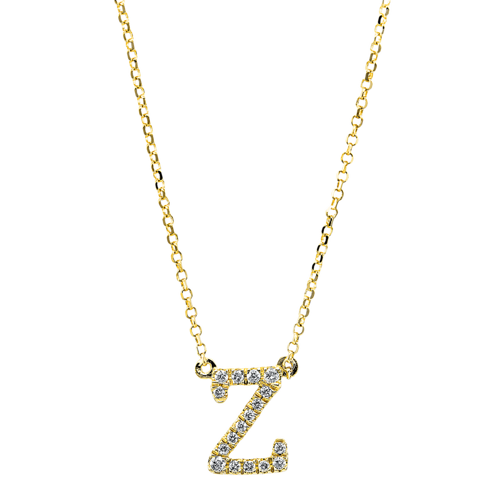 Brogle Classic necklace with diamond letter Z Brogle Classic necklace with diamond letter Z