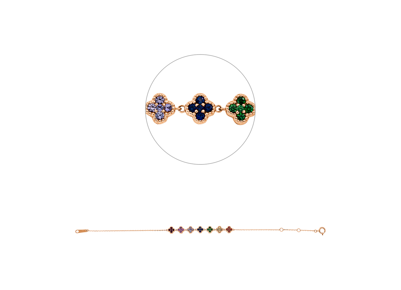 Brogle Classic Saphirarmband Rainbow Brogle Classic Saphirarmband Rainbow