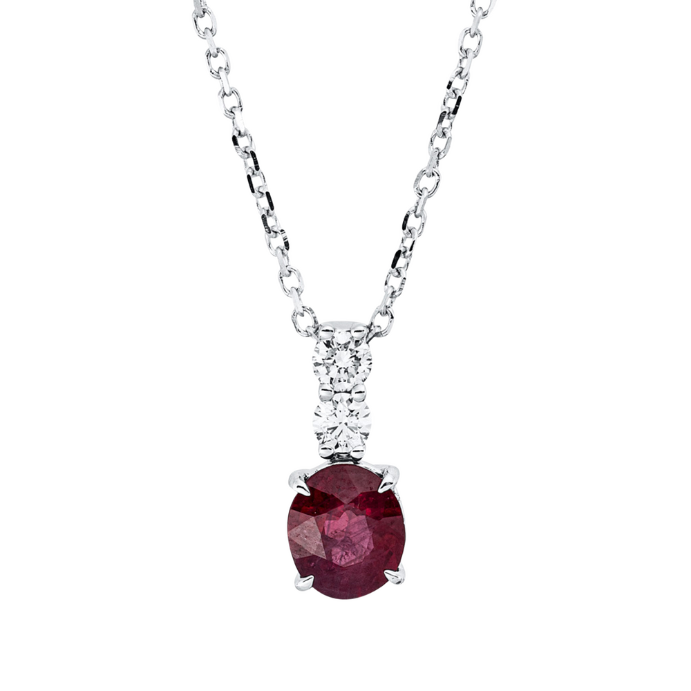 Brogle Classic necklace with ruby pendant Brogle Classic necklace with ruby pendant