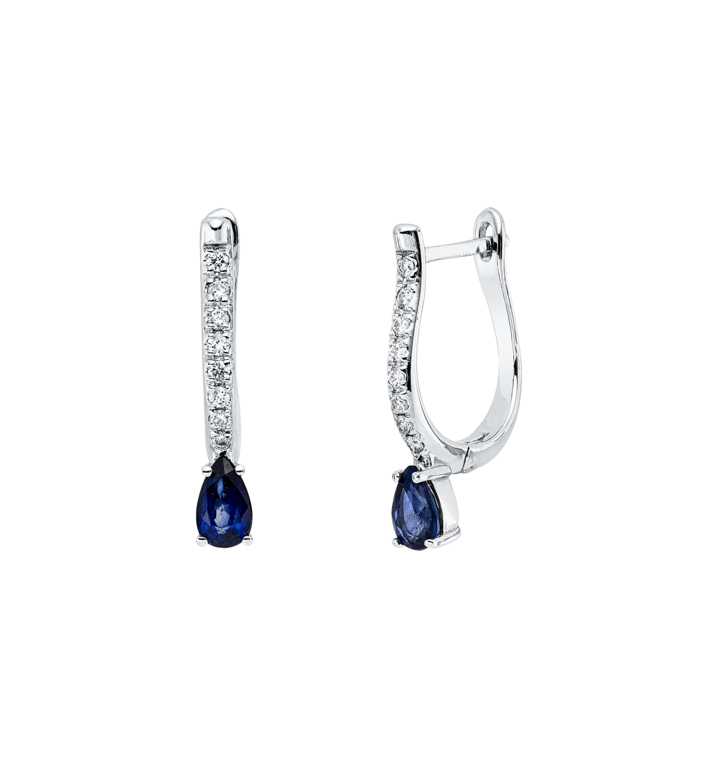 Brogle Classic sapphire hoop earrings