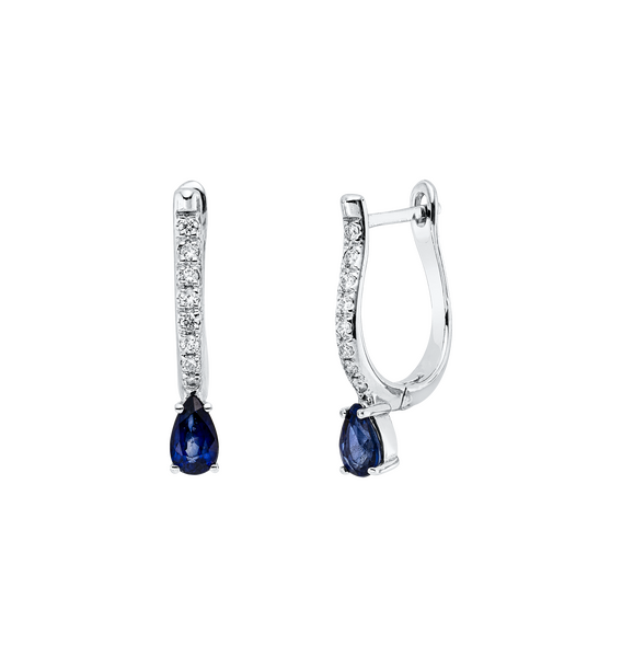 Brogle Classic sapphire hoop earrings Brogle Classic sapphire hoop earrings