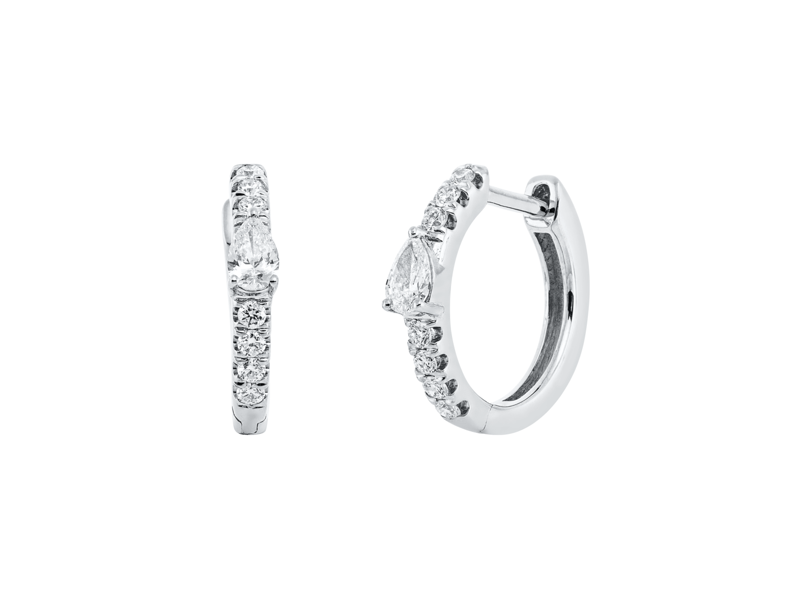 Brogle Classic diamond hoop earrings Brogle Classic diamond hoop earrings