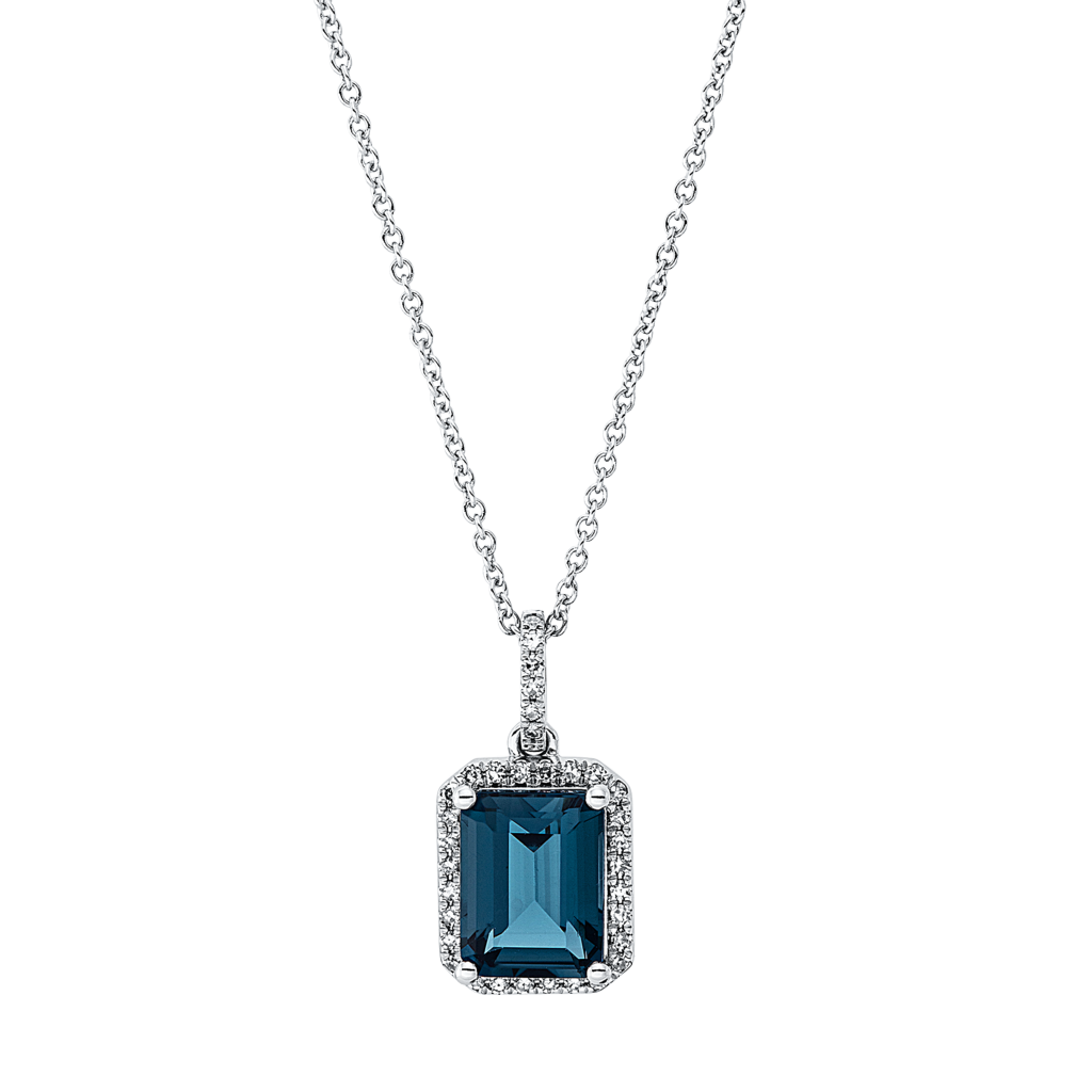 Brogle Classic necklace with London topaz pendant