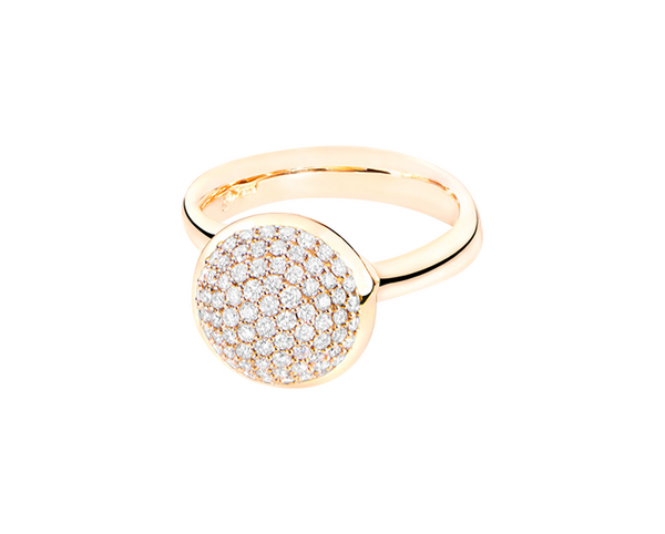 Tamara Comolli Bouton Pavé L Ring