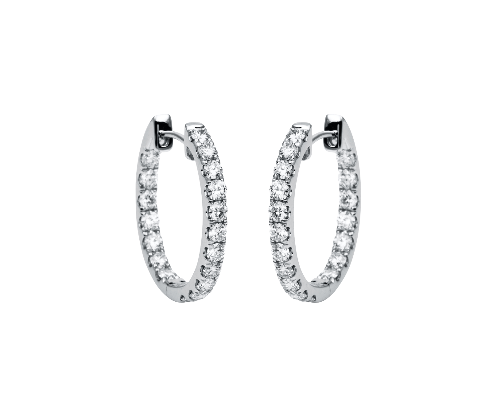 Brogle Selection diamond hoop earrings Brogle Selection diamond hoop earrings
