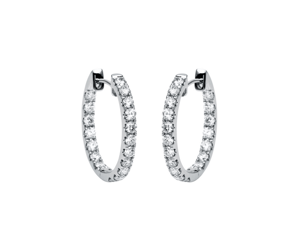 Brogle Selection diamond hoop earrings Brogle Selection diamond hoop earrings