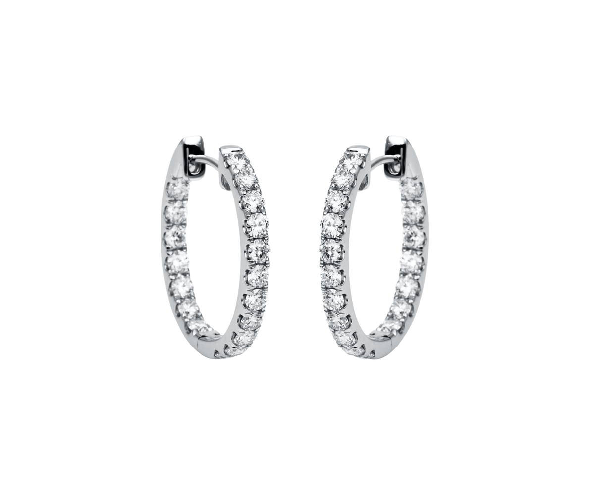 Brogle Selection diamond hoop earrings Brogle Selection diamond hoop earrings