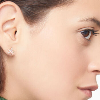 176001 DHB5001 STARS DBR9R 100 Dodo precious star earring 9k rose gold brown diamonds y64b027ddbdfc9e02