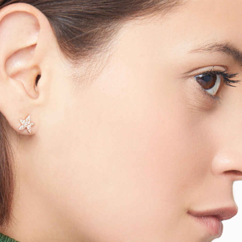 176001 DHB5001 STARS DBR9R 100 Dodo precious star earring 9k rose gold brown diamonds y64b027ddbdfc9e02