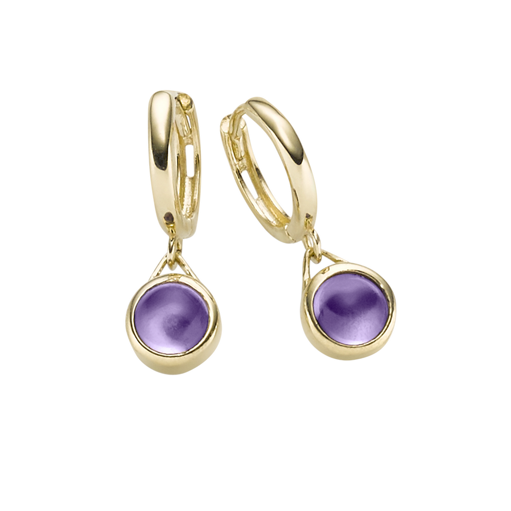 Brogle Selection Felicity hoop earrings with amethysts