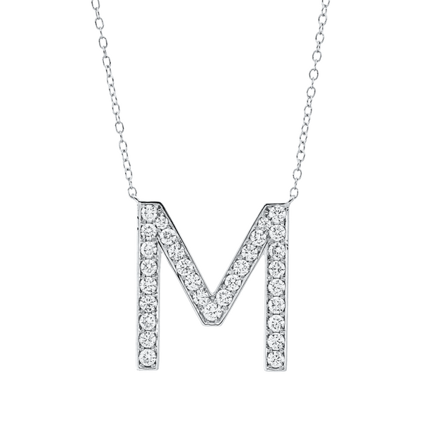 Brogle Classic Kette mit Diamantbuchstaben M