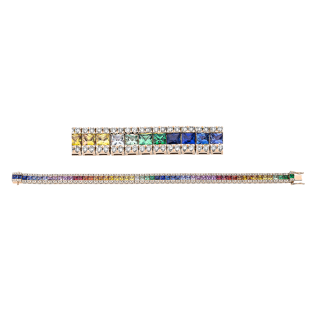 Brogle Selection Rainbow bracelet with sapphires