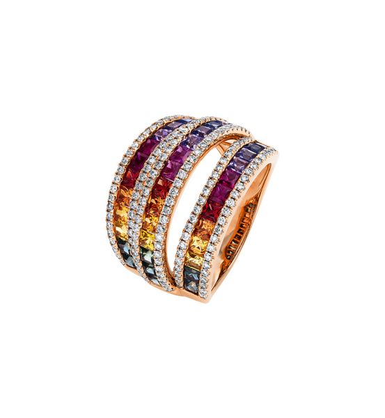 Brogle Selection Rainbow sapphire ring