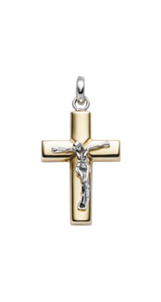 Brogle Classic bicolor cross pendant in gold Brogle Classic bicolor cross pendant in gold