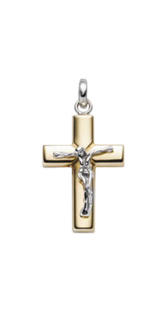 Brogle Classic Bicolor Kreuzanhänger aus Gold Brogle Classic Bicolor Kreuzanhänger aus Gold