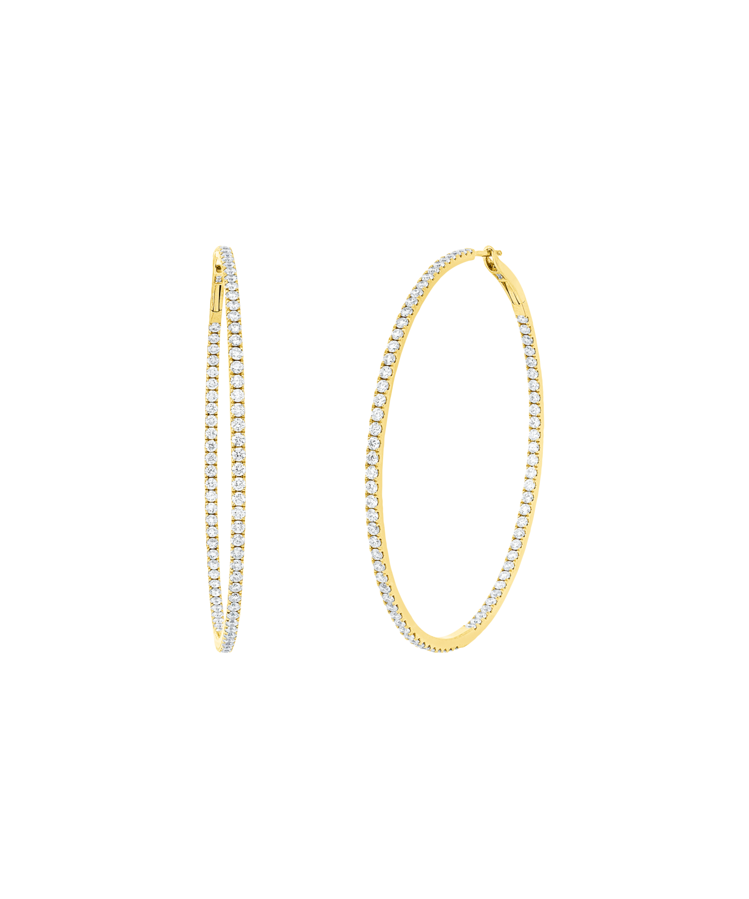 Brogle Selection diamond hoop earrings Brogle Selection diamond hoop earrings