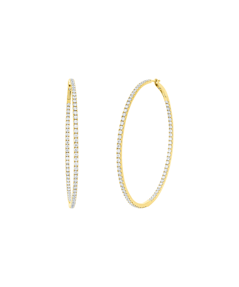 Brogle Selection diamond hoop earrings Brogle Selection diamond hoop earrings