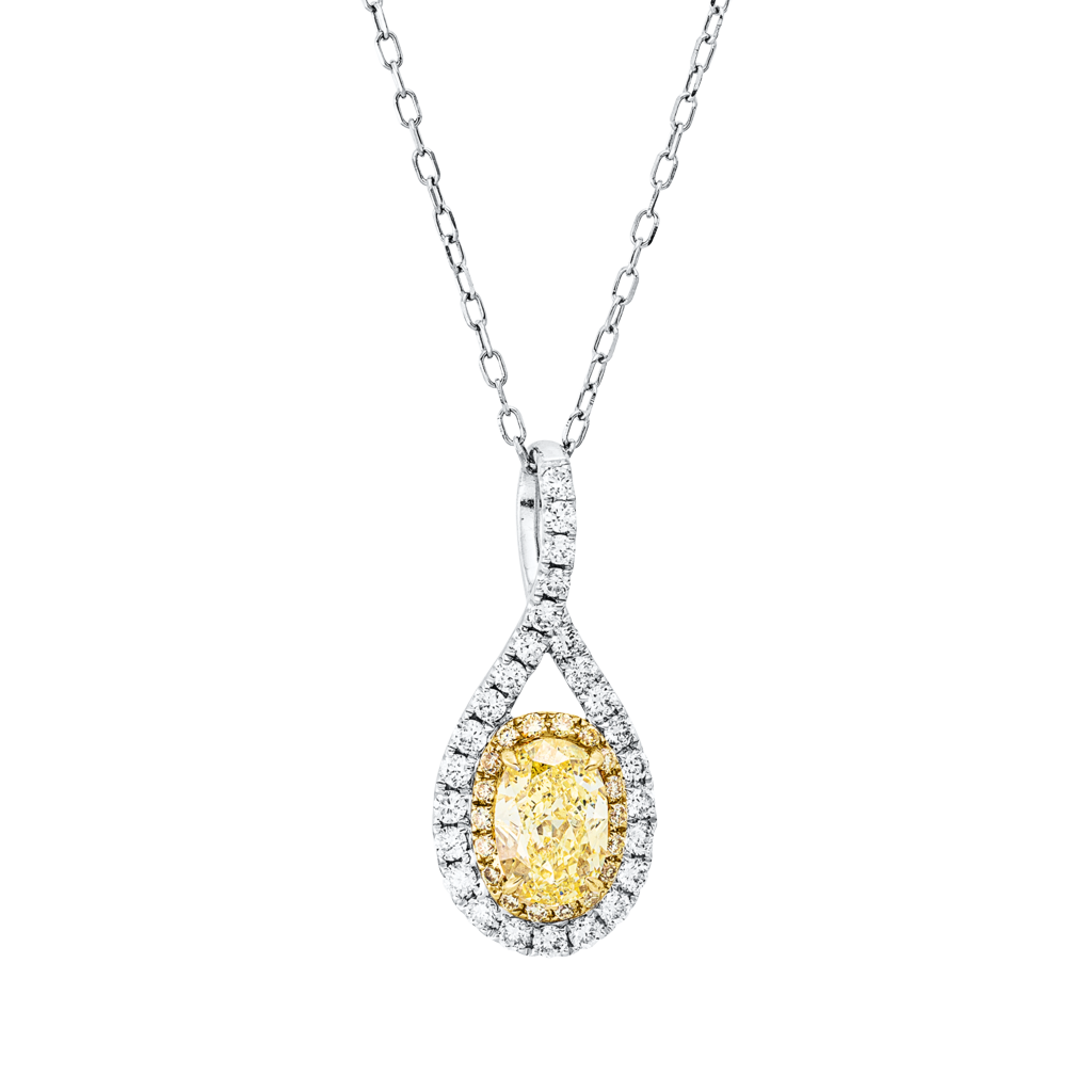 Brogle Selection Kette mit Bicolor Diamantanhänger