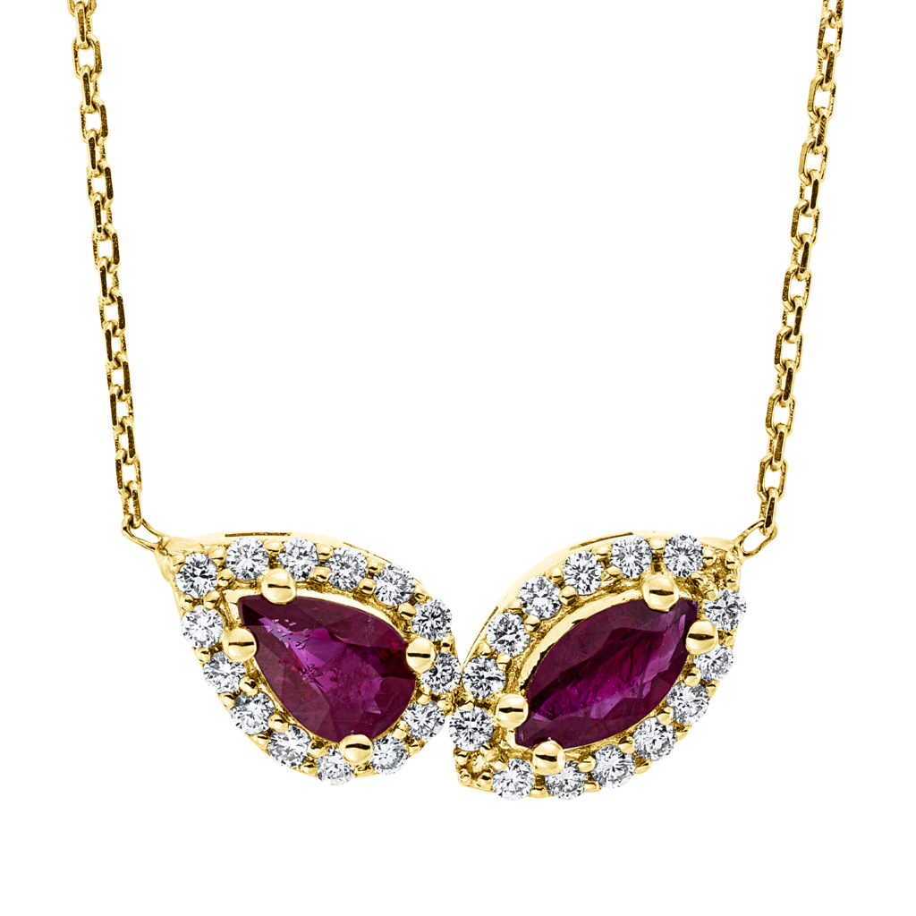 Brogle Classic necklace with rhodolite pendant Brogle Classic necklace with rhodolite pendant