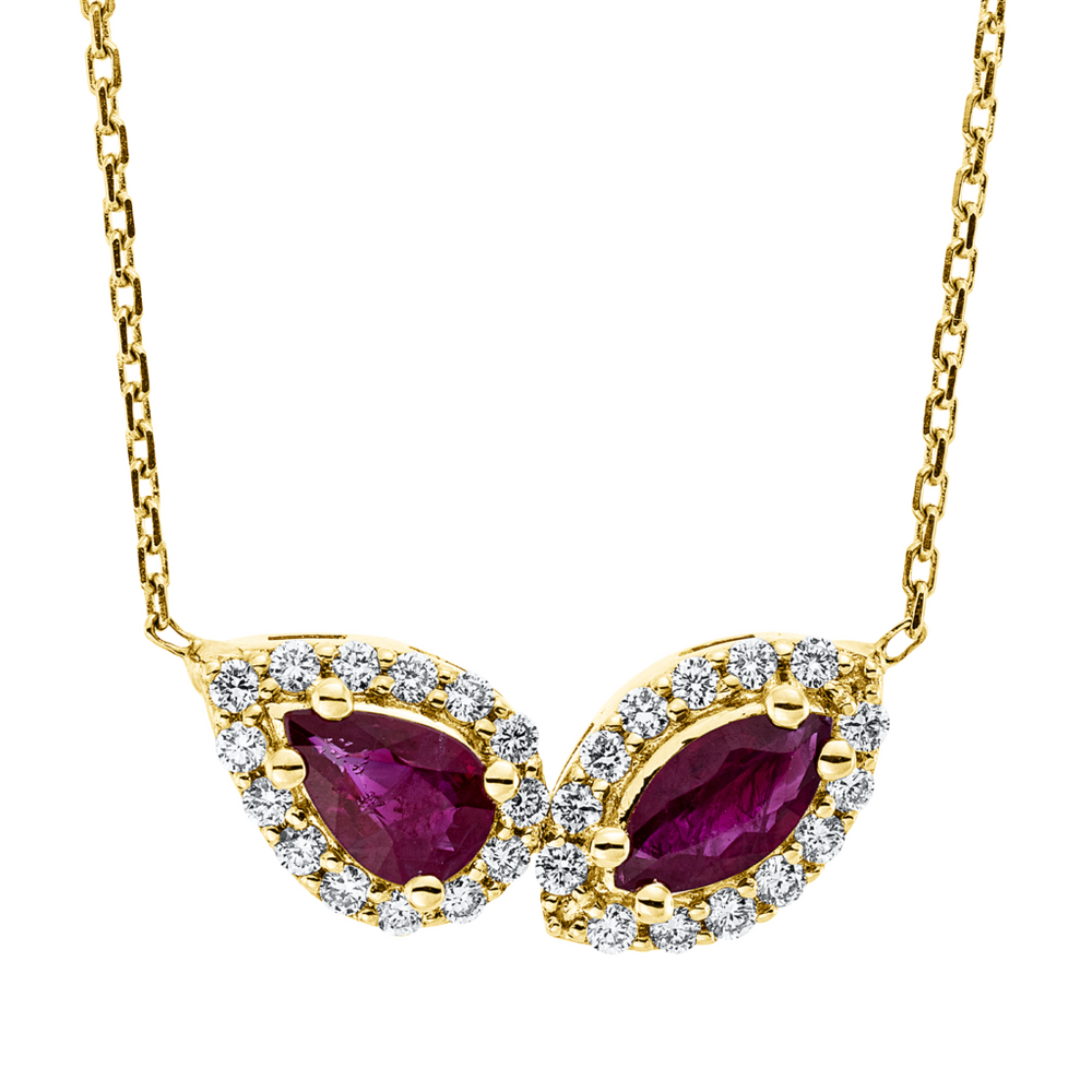 Brogle Classic necklace with rhodolite pendant Brogle Classic necklace with rhodolite pendant