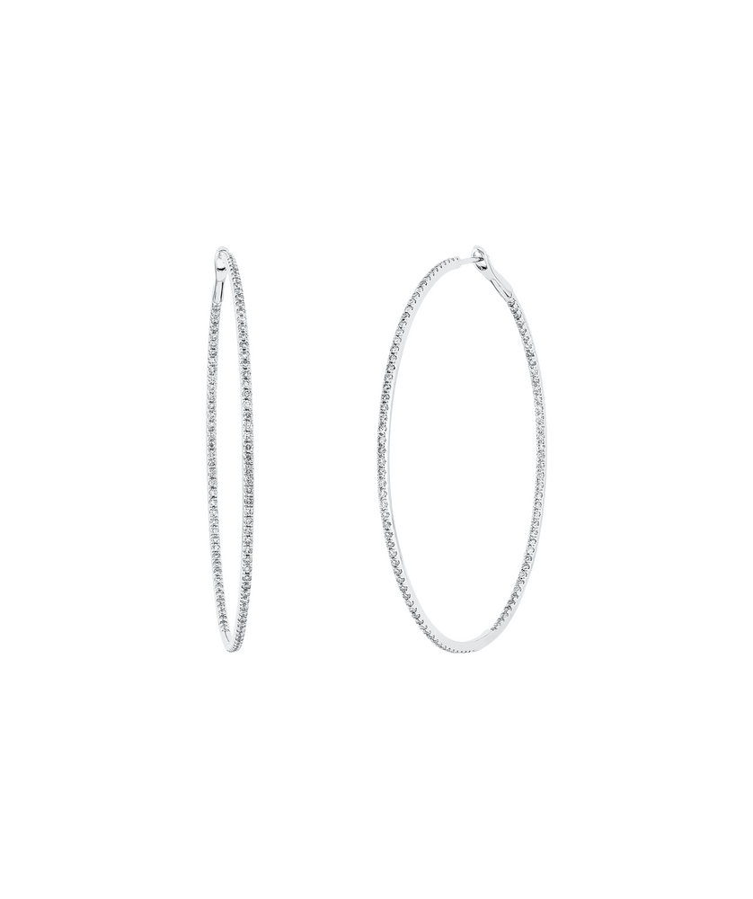 Brogle Selection diamond hoop earrings