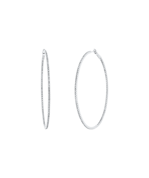 Brogle Selection diamond hoop earrings