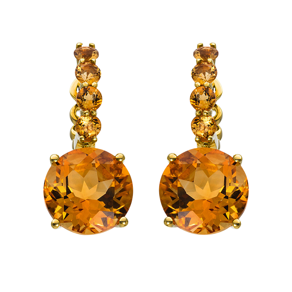 Brogle Selection Felicity hoop earrings with citrines