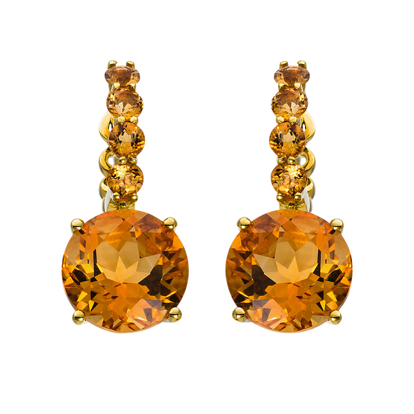 Brogle Selection Felicity hoop earrings with citrines