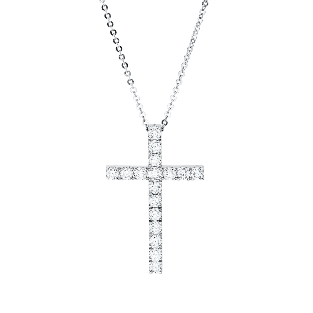 Brogle Classic Kette mit Diamantkreuz