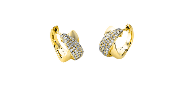 Brogle Classic diamond hoop earrings Brogle Classic diamond hoop earrings