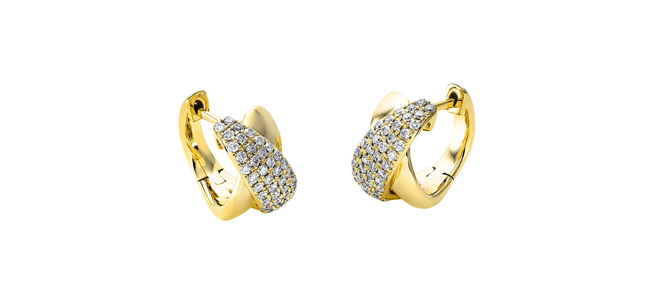 Brogle Classic diamond hoop earrings Brogle Classic diamond hoop earrings