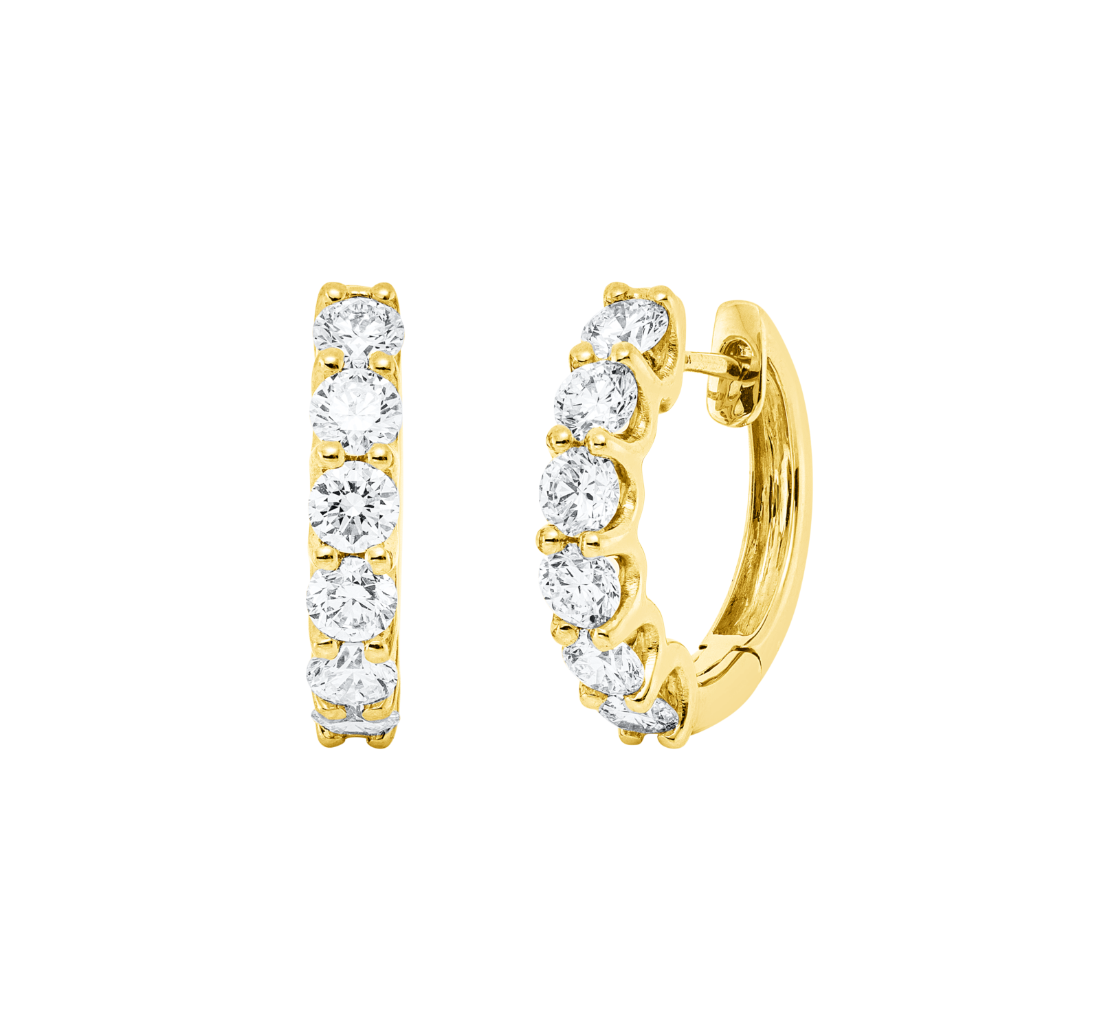Brogle Selection diamond hoop earrings Brogle Selection diamond hoop earrings