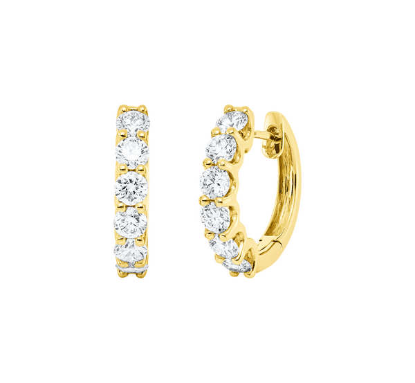 Brogle Selection diamond hoop earrings Brogle Selection diamond hoop earrings
