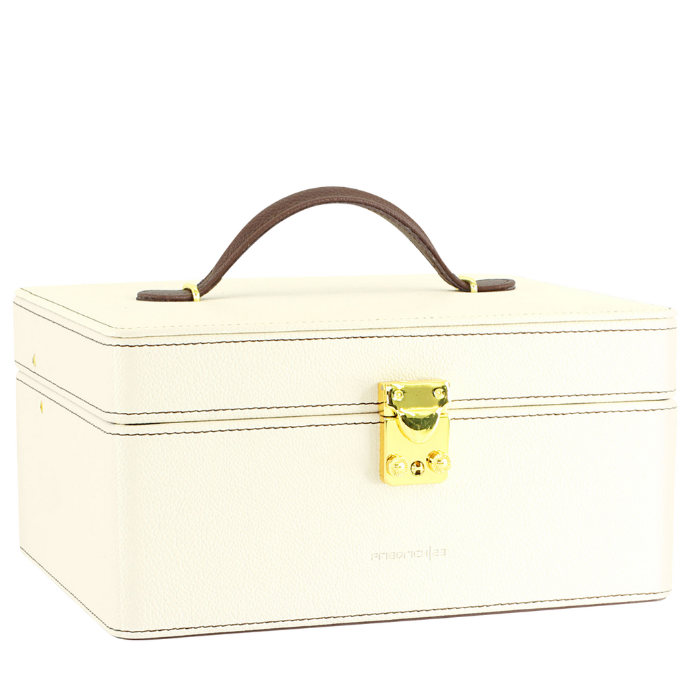 Friedrich Jewelry Case Ascot - Ivory White/Brown