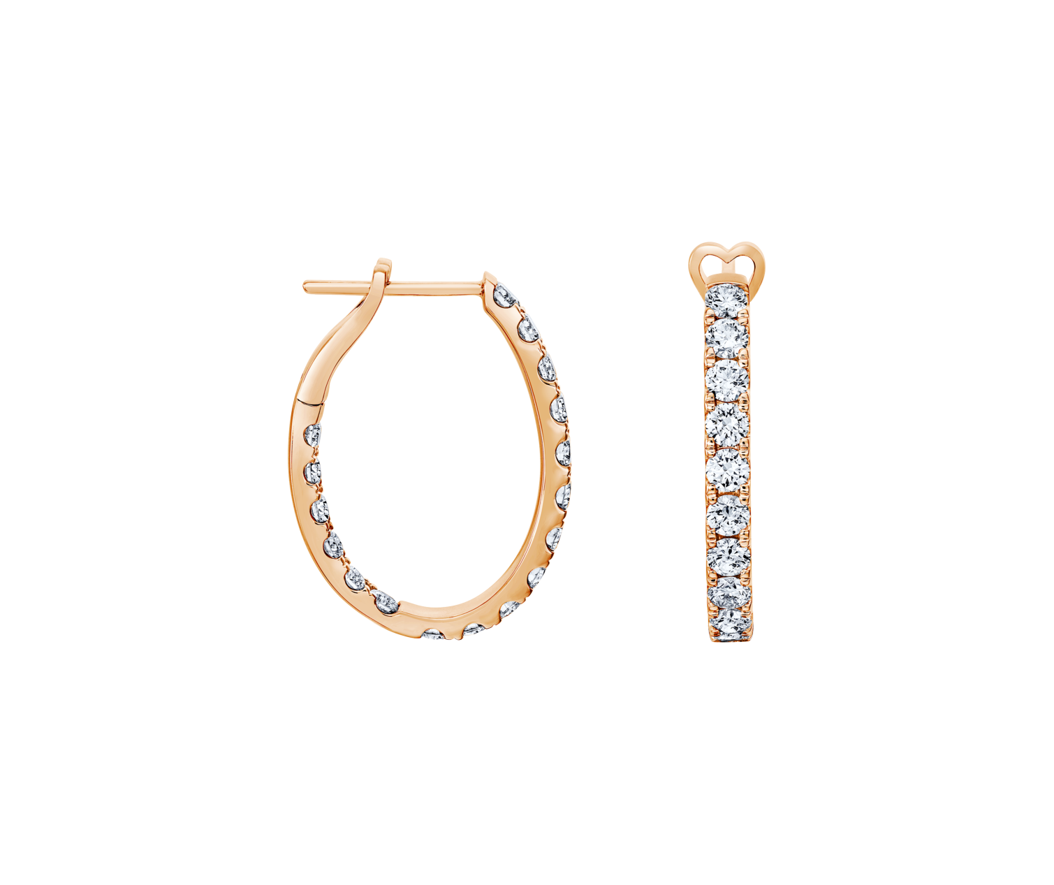 Brogle Selection diamond hoop earrings Brogle Selection diamond hoop earrings