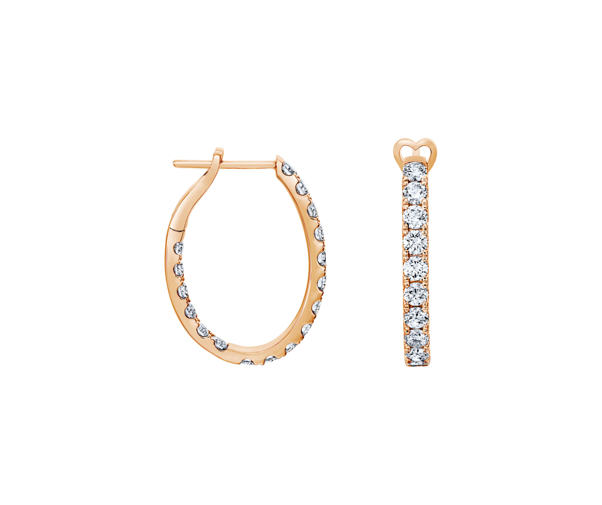 Brogle Selection diamond hoop earrings Brogle Selection diamond hoop earrings