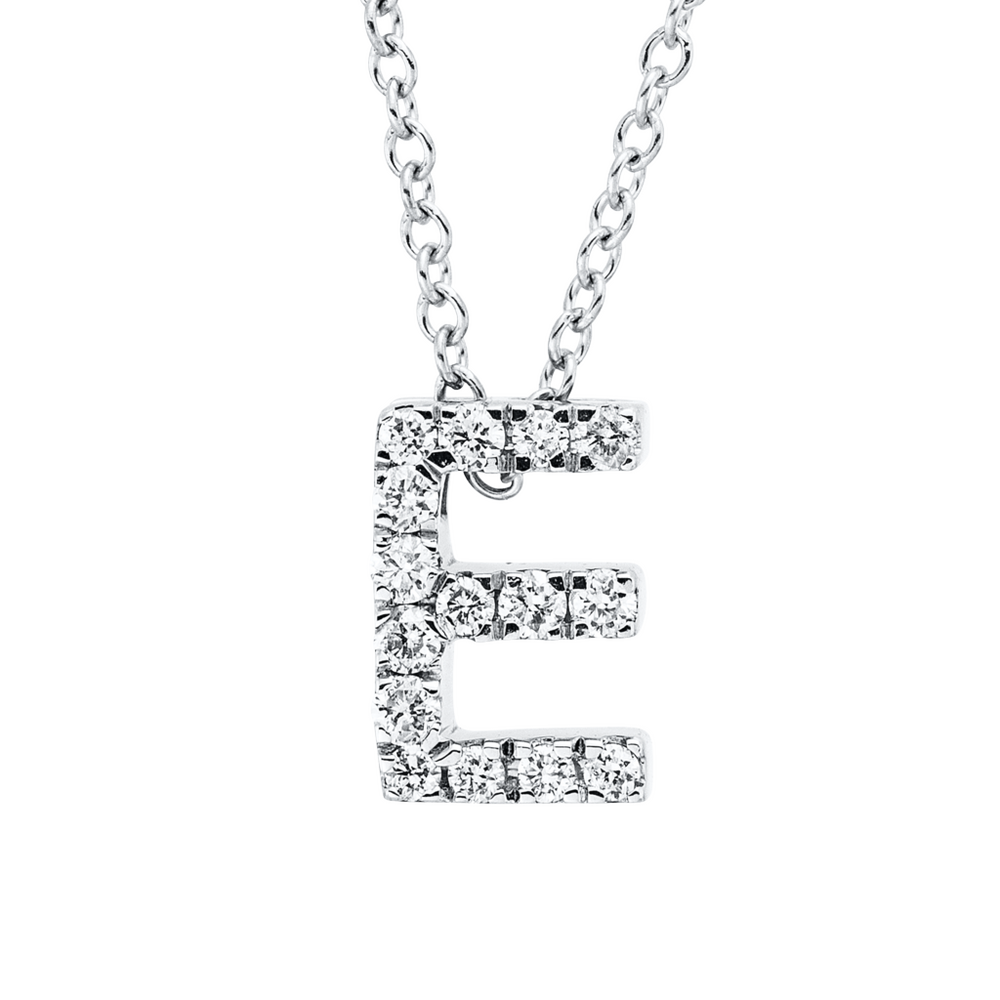 Brogle Classic Kette mit Diamantbuchstaben E