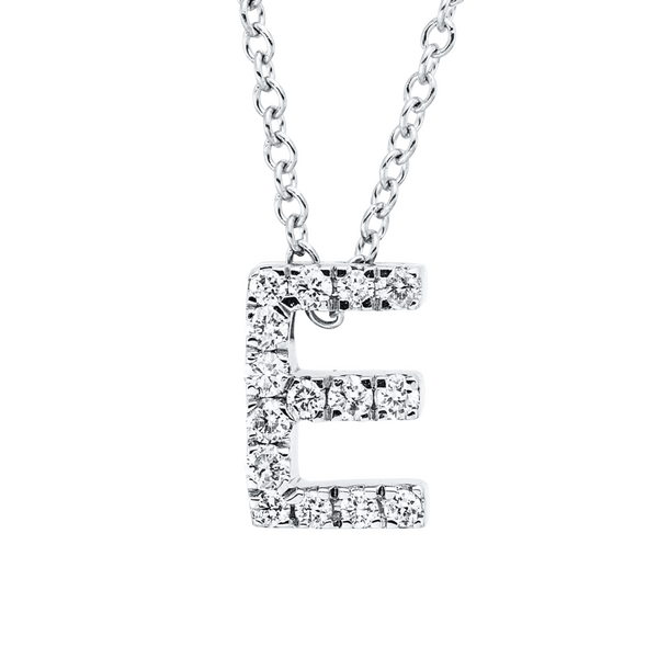 Brogle Classic Kette mit Diamantbuchstaben E