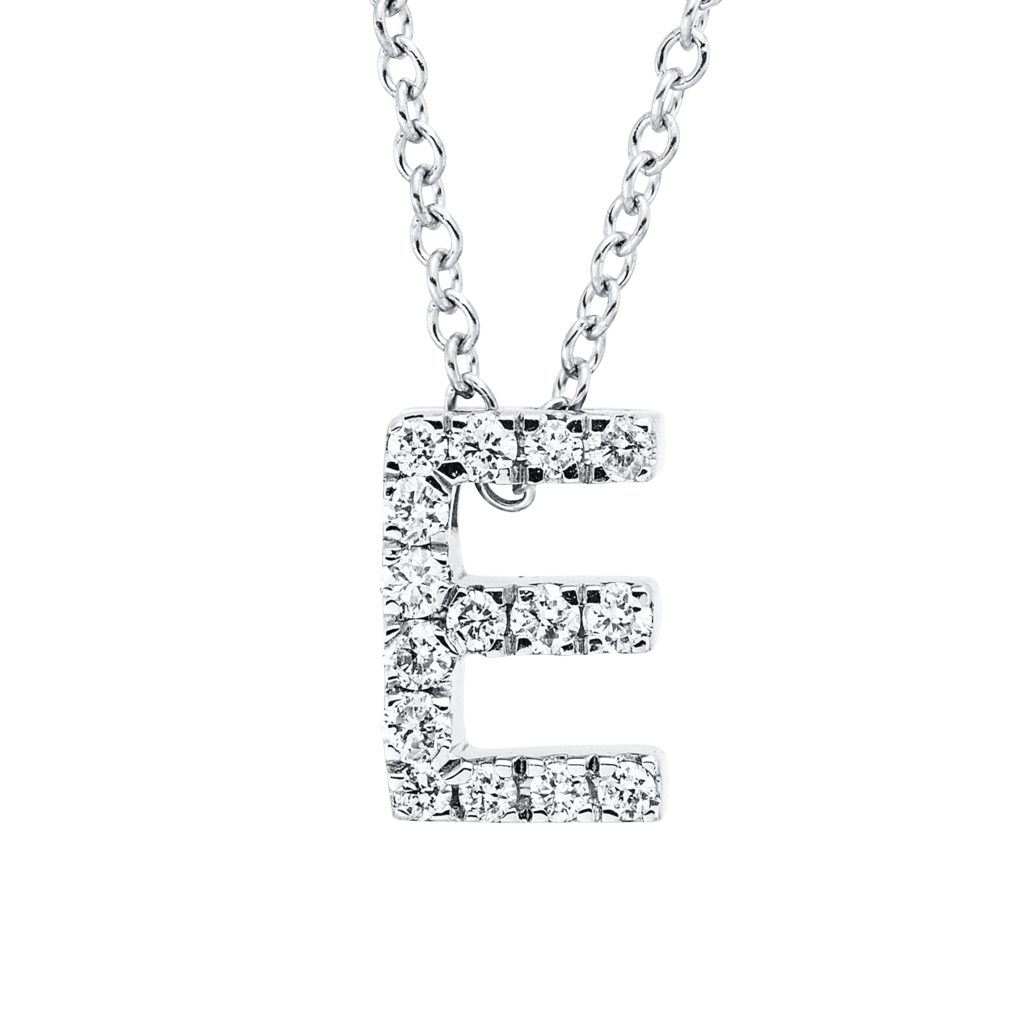 Brogle Classic Kette mit Diamantbuchstaben E Brogle Classic Kette mit Diamantbuchstaben E
