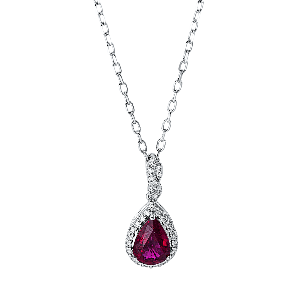 Brogle Classic necklace with ruby pendant Brogle Classic necklace with ruby pendant