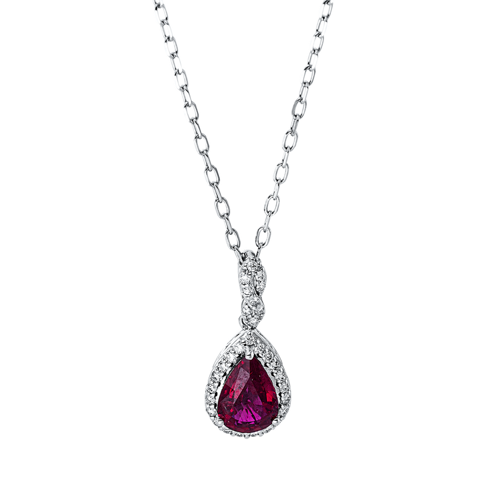 Brogle Classic necklace with ruby pendant Brogle Classic necklace with ruby pendant
